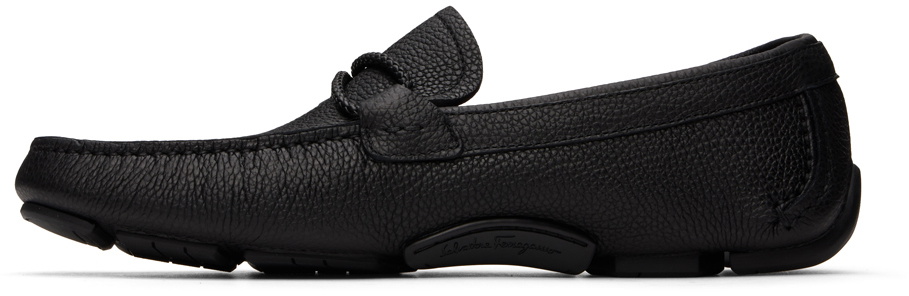 Ferragamo Black Gancini Ornament Loafers Salvatore Ferragamo