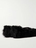 Simone Rocha - Leather-Trimmed Faux Fur Loafers - Black