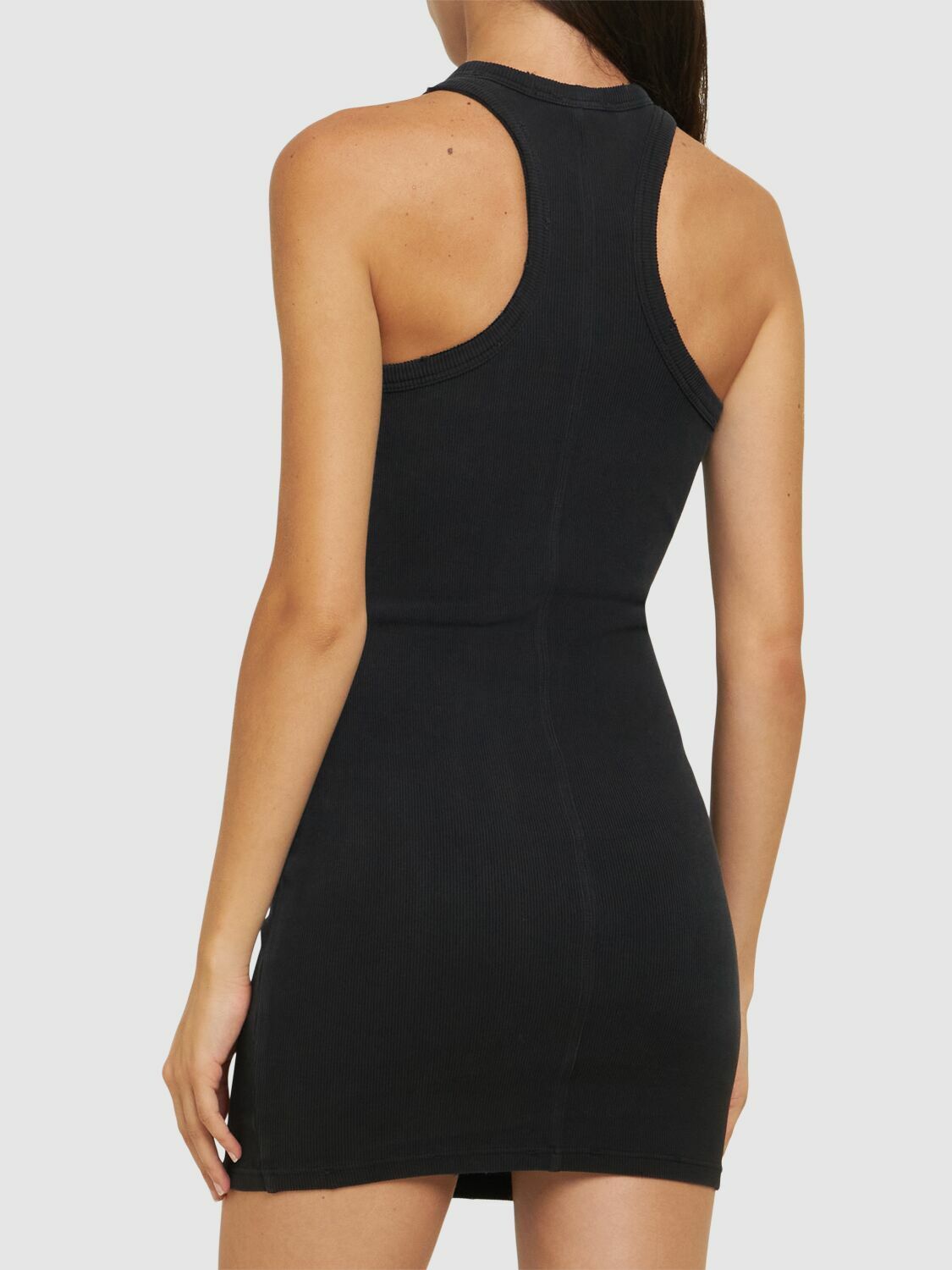 ALEXANDER WANG Ribbed Cotton Jersey Mini Dress