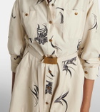 Moncler Floral cotton poplin shirt dress