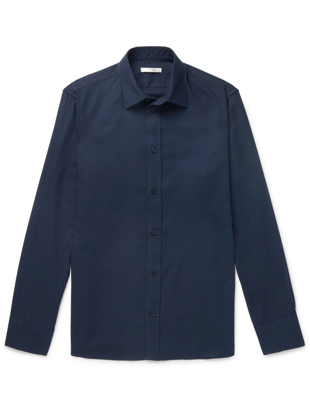 Photo: THE ROW - Robin Cotton and Cashmere-Blend Shirt - Blue