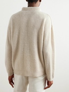 SSAM - Brushed Cashmere Polo Shirt - Neutrals