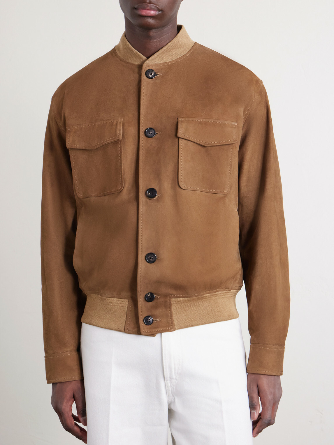 Slowear - Suede Bomber Jacket - Brown