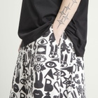 Comme des Garçons Black Men's Cotton Pagowski Shorts in White/Black