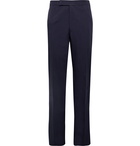 Richard James - Spirit Slim-Fit Textured Wool and Cotton-Blend Suit Trousers - Blue