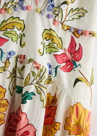 Farm Rio Floral Insects Printed Linen Midi Dress White