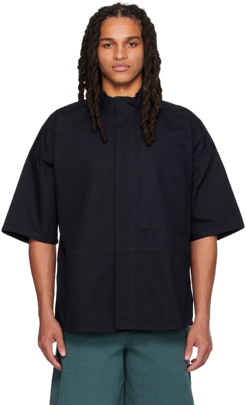 Photo: Jil Sander Navy Paneled Shirt