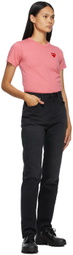 COMME des GARÇONS PLAY Pink Heart Patch T-Shirt