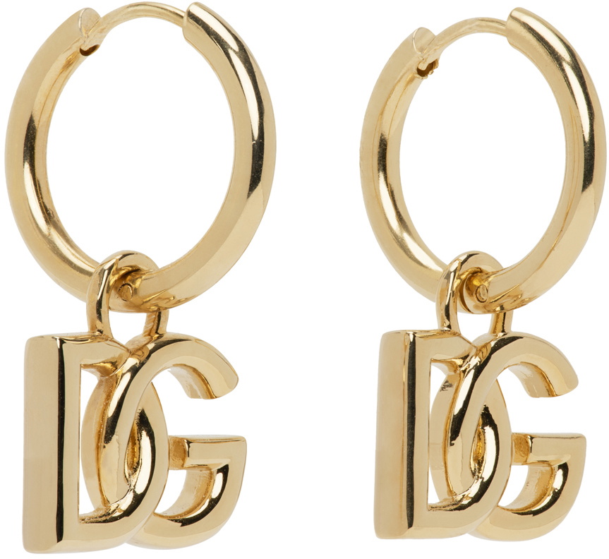 Dolce&Gabbana Gold Logo Earrings