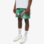 Valentino Men's Bandana Swim Short in St. Archive Manifesto Bandana Verde