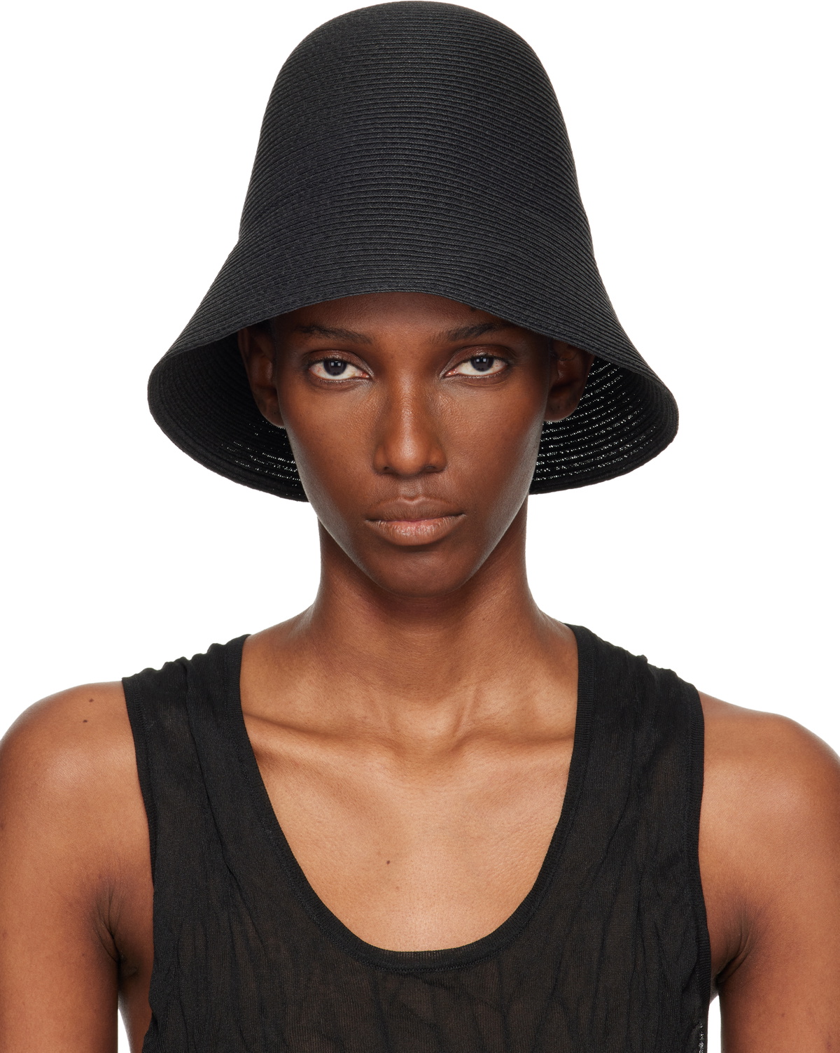 TOTEME Black Paper Sun Bucket Hat