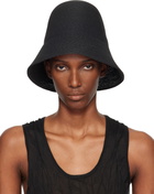 TOTEME Black Paper Sun Bucket Hat