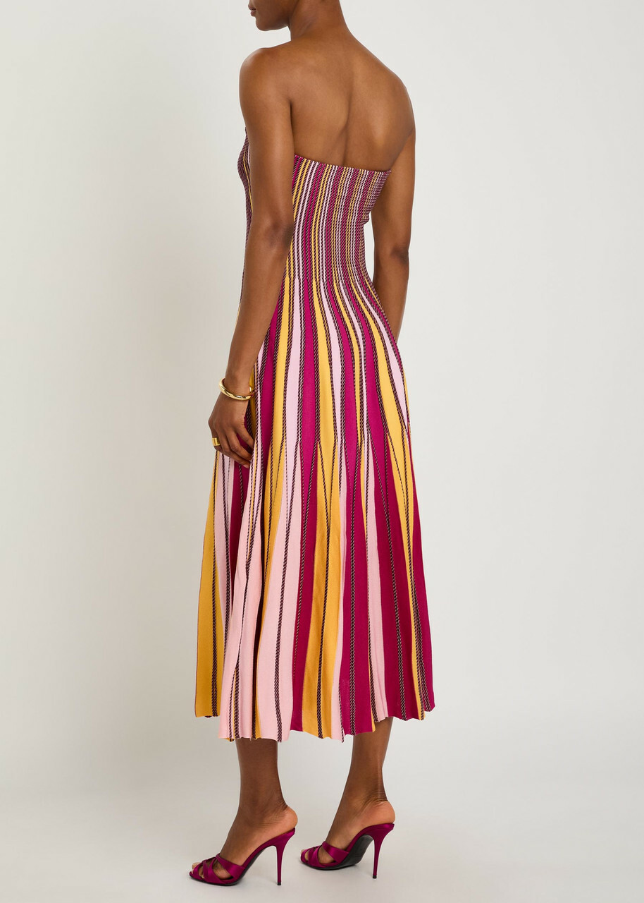 Simkhai Soleil Striped Knit Midi Dress Multicoloured