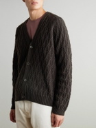 Mr P. - Cable-Knit Wool Cardigan - Brown