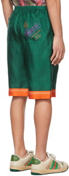 Gucci Green GG Ananas Twill Shorts