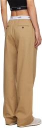 HommeGirls Brown Pleated Trousers
