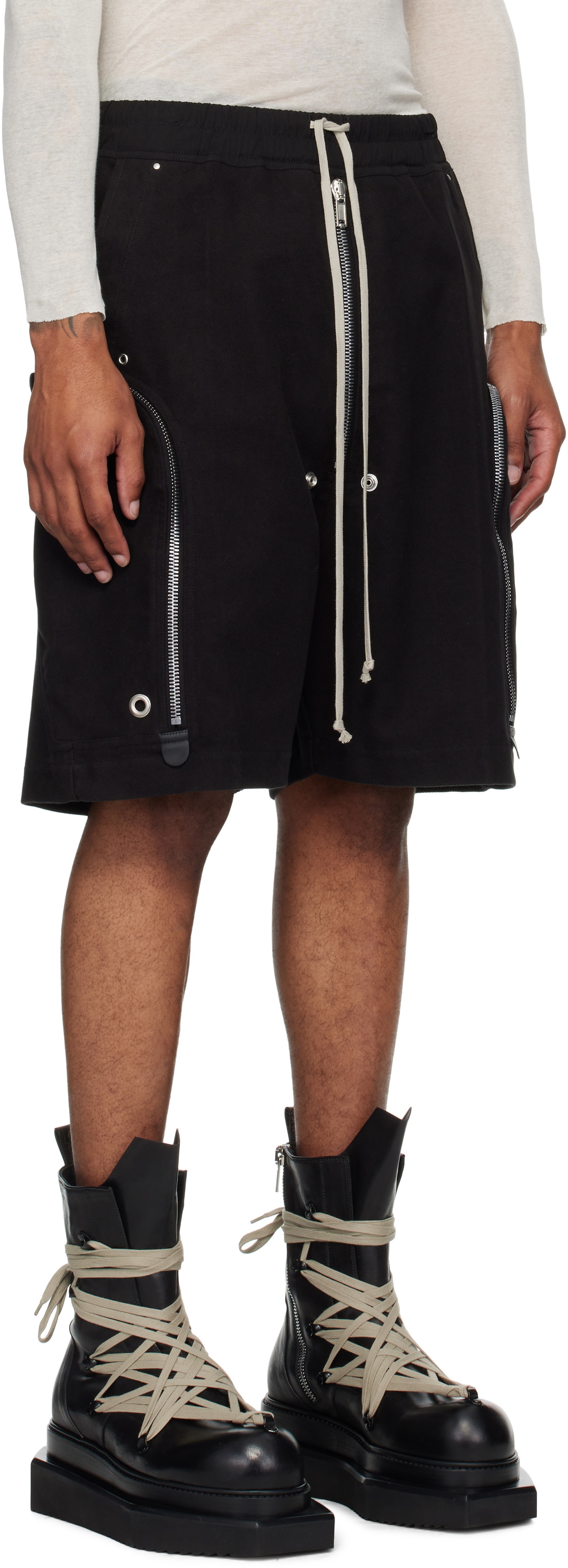 Rick Owens Black Concordians Bauhaus Bela Shorts Rick Owens