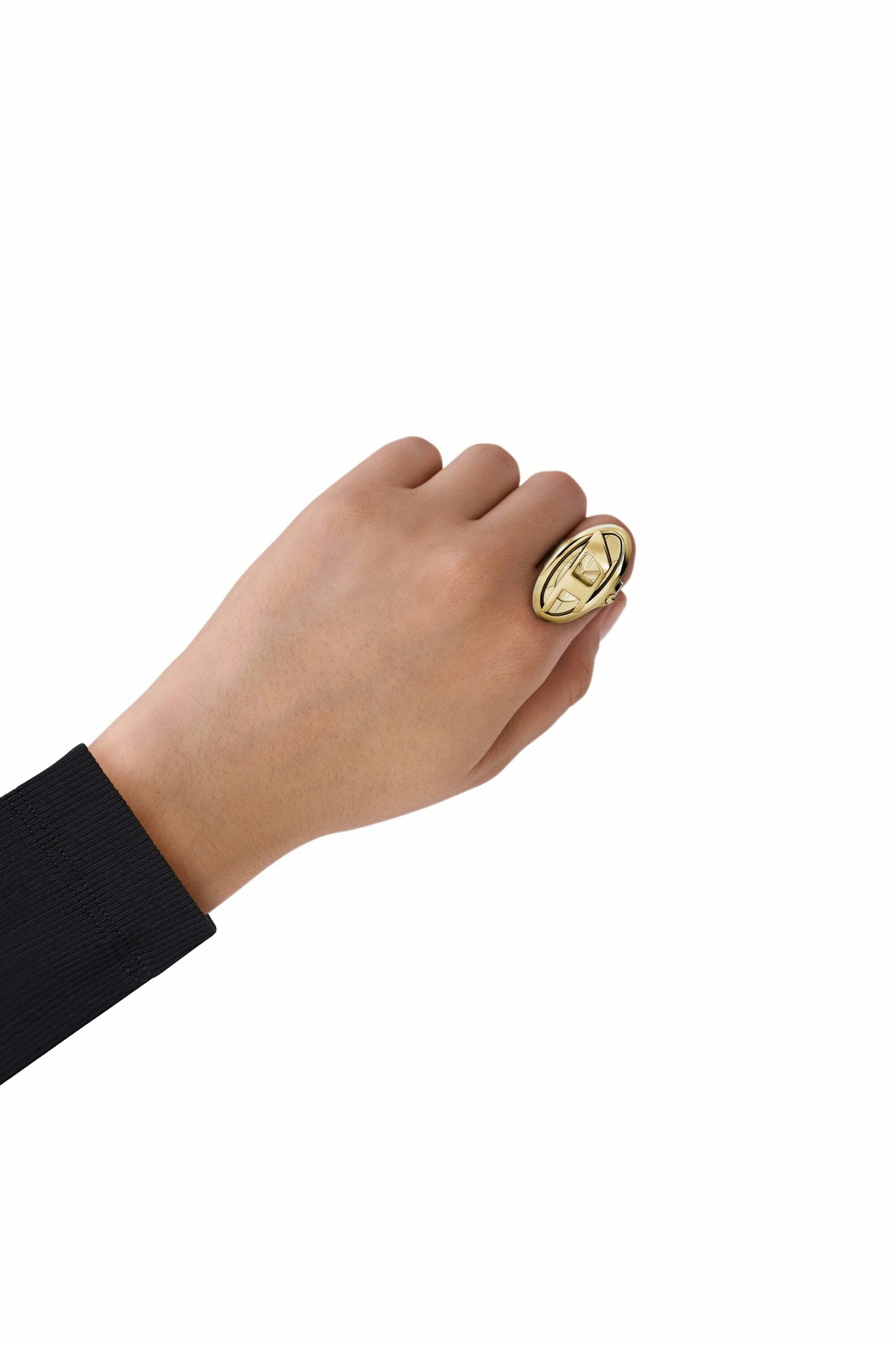 Diesel D-Era gold-tone stainless steel ring watch - Timeframes Womens in Gold