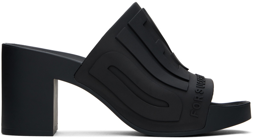 靴 DIESEL Y03071 23cm SA-PAMELA H BLACK Diesel Black Sa-Pamela H Heeled Sandals Diesel