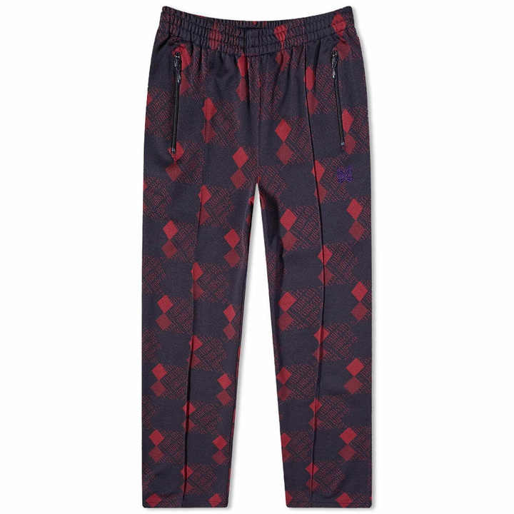 Photo: Needles Men's Poly Jacquard Patterned Track Pant in Navy