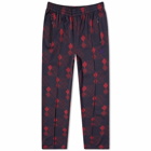 Needles Men's Poly Jacquard Patterned Track Pant in Navy