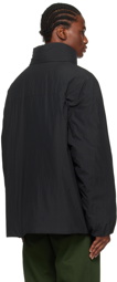 LEMAIRE Black Funnel Neck Jacket