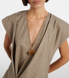 Khaite Lotus 18kt gold-plated pendant necklace
