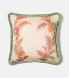 Etro Pegaso floral cotton cushion