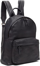 Officine Creative Black Leather Backpack