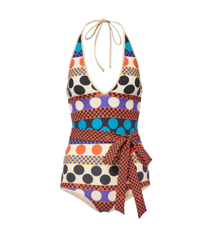 Photo: Valentino Escape belted polka-dot swimsuit