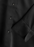 Fleur OF England Fleur du Jour Silk-satin Pyjama Shirt Black