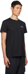 Balmain Black Flocked T-Shirt