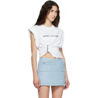Marc Jacobs White Pop J Marc Logo Drape Seam T-shirt