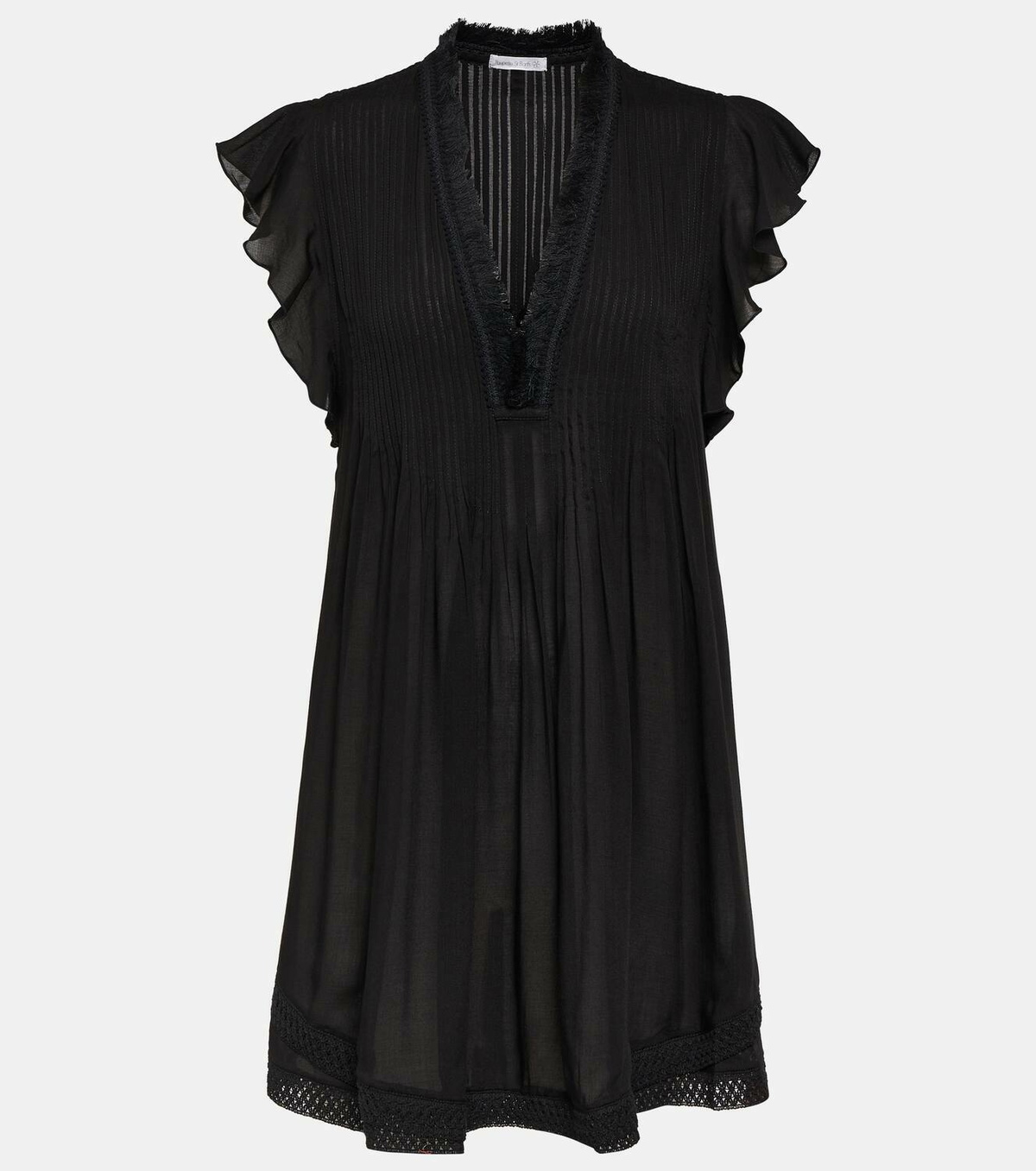 theia black lace dress Violette Neck Tie Gown 12 / Black main image 1