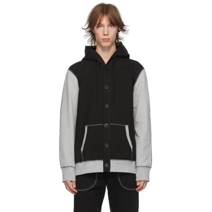 Photo: Junya Watanabe Black and Grey Reigning Champ Edition Two-Tone Hoodie