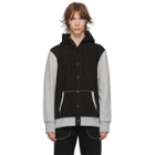 Junya Watanabe Black and Grey Reigning Champ Edition Two-Tone Hoodie