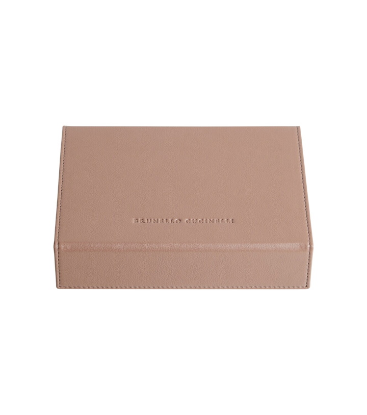 Photo: Brunello Cucinelli Leather playing card set and case