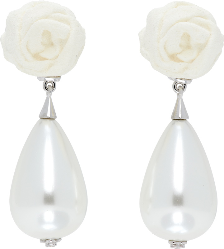 Photo: SHUSHU/TONG YVMIN Edition Paper Ball Faux-Pearl Pendant Earrings