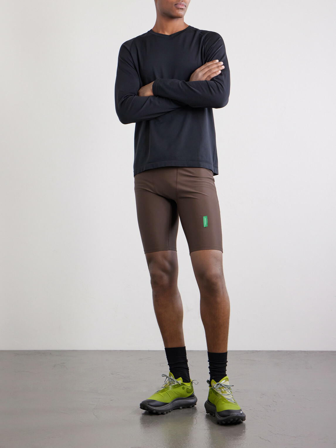 DISTRICT VISION - Maurten Slim-Fit 9'' Recycled Stretch Running Shorts - Brown
