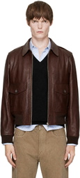 A.P.C. Brown Short Leather Jacket