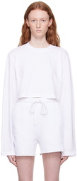 COTTON CITIZEN White Tokyo Crop Long Sleeve T-Shirt