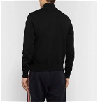 Moncler - Slim-Fit Panelled Cotton-Blend and Quilted Shell Down Zip-Up Sweater - Black