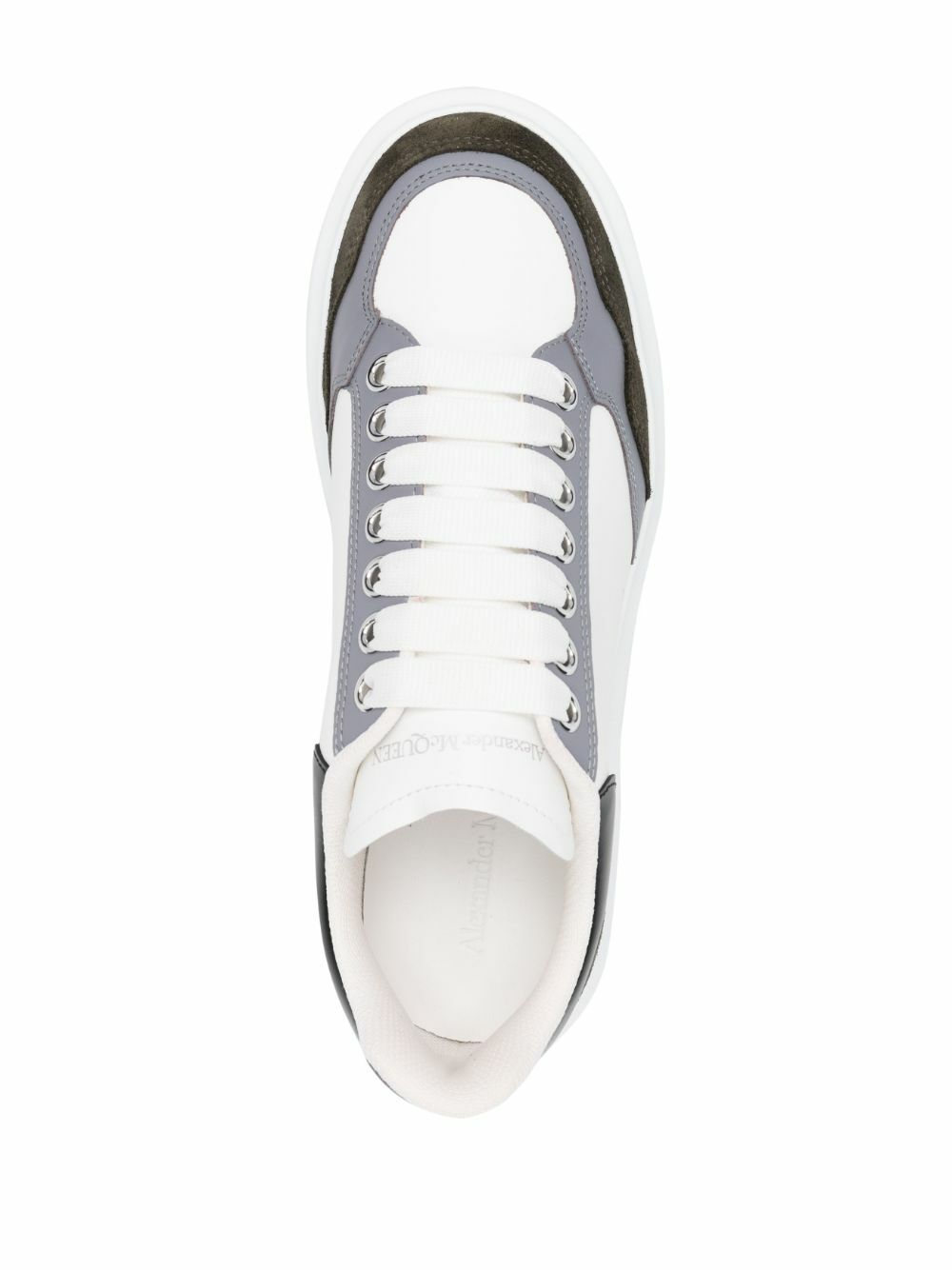 Alexander McQueen Larry panelled leather sneakers - White