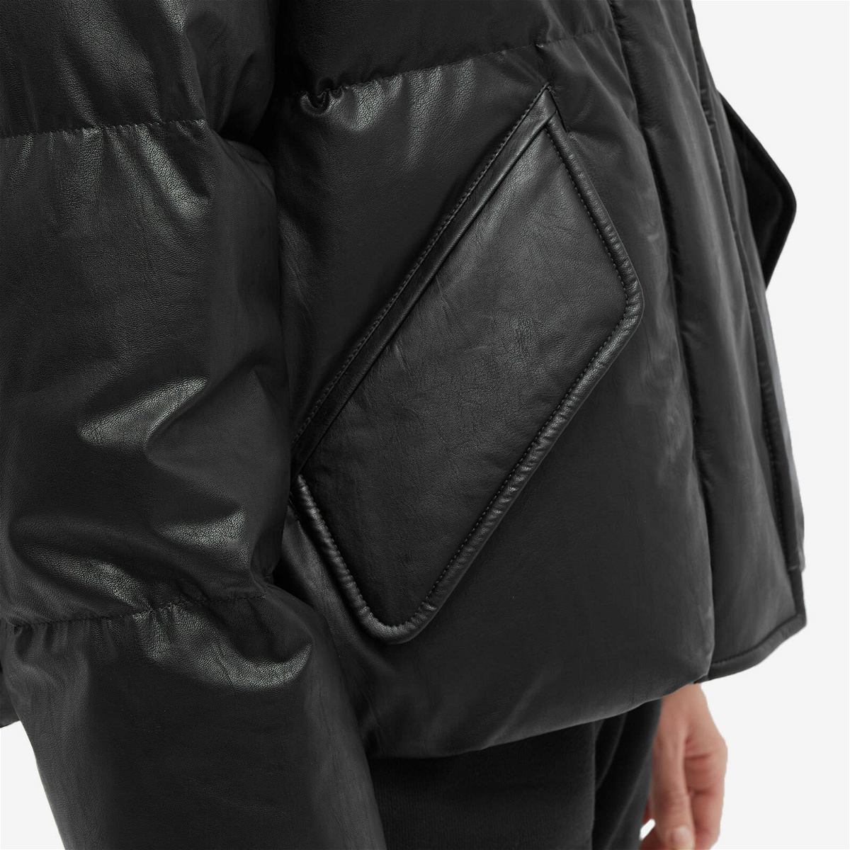 MM6 Maison Margiela Women's Puffer Jacket in Black MM6 Maison Margiela