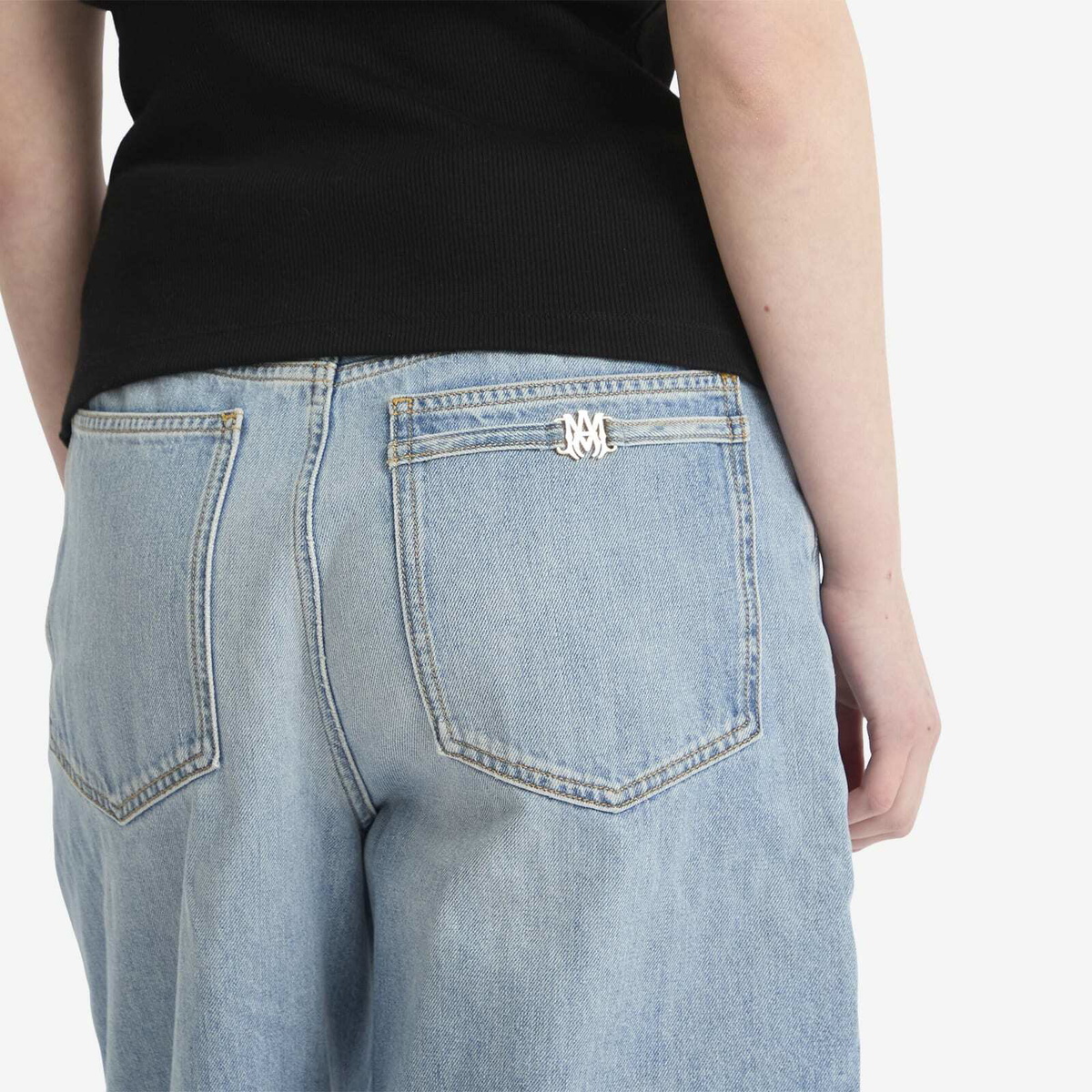 AMIRI Women's Denim Shorts in Stone Indigo