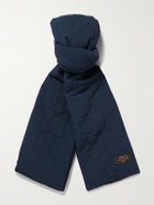 Beams Plus - Muffler Boa Logo-Appliquéd Padded Plush-Trimmed Quilted Shell Scarf