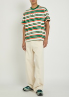 Vowels Striped Cotton T-shirt Multicoloured 1