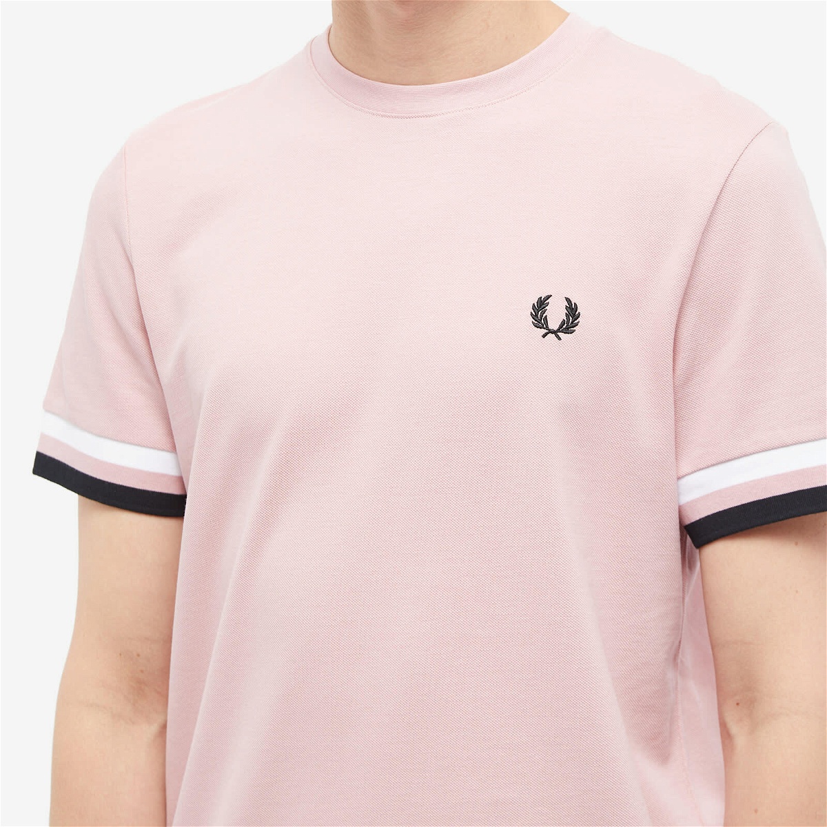 Fred Perry Authentic Men's Bold Tipped T-Shirt in Chalky Pink Fred ...