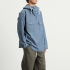 Engineered Garments Men's Chambray Cagoule Shirt in Light Blue
