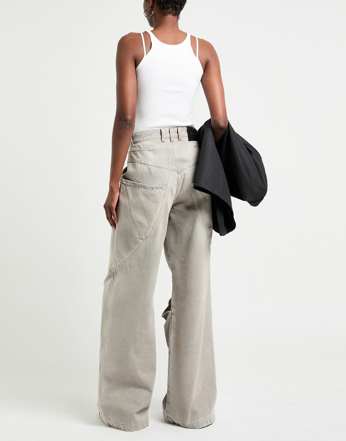 The Attico Womens Jeans in Grey